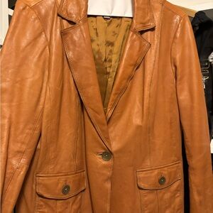 Women's Tan Leather Jacket